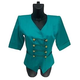 Veste à manches courtes turquoise Yves Saint Laurent