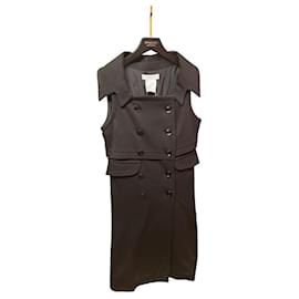 Dior Sleeveless Dress Black Wool