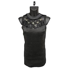 Abito da cocktail in gomma lucida Paco Rabanne SS13