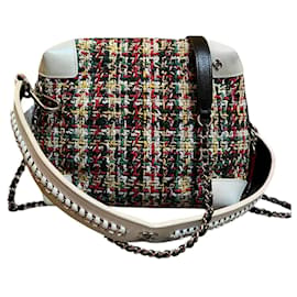 Borsa a mano in tweed multicolore Chanel 2017