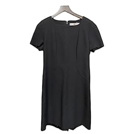 Abito Testurizzato Nero Givenchy Boutiques Minimalista Strutturato Realizzato in Francia