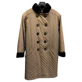 Abrigo de piel marrón Yves Saint Laurent