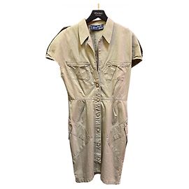 Robe Thierry Mugler Beige en Coton