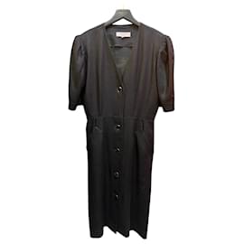 Robe en lin noir Yves Saint Laurent