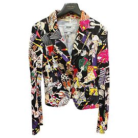 Giacca su misura con motivo multicolore Moschino