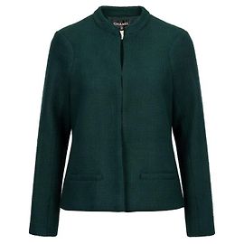 Increíble chaqueta verde de lana Chanel de pasarela