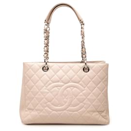 Chanel Große Einkaufstasche aus rosa Kaviar