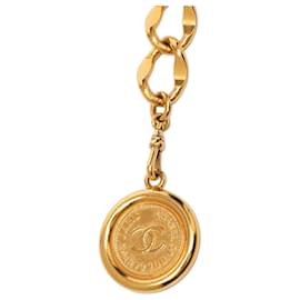 Chanel Gold CC vergoldeter Medaillon-Kettengürtel