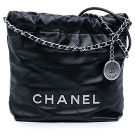 Borsa Chanel Mini Nera in Pelle di Vitello Lucida 22