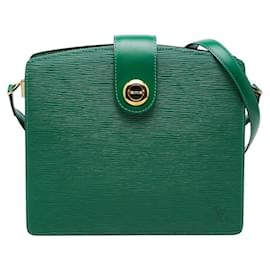 Borsa a tracolla Louis Vuitton Epi Capucines in Verde Borneo