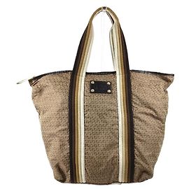 Borsa in nylon beige Fendi 7VA240