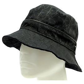 NEUF CHAPEAU CHRISTIAN DIOR TRT04012 T58 TOILE MONOGRAMME OBLIQUE NOIRE HAT