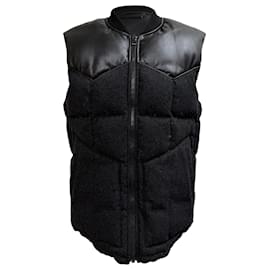 Gilet senza maniche in piuma nera in lana Armani Exchange