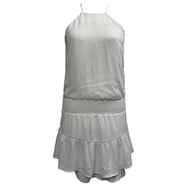 Autre Marque Vestido Mini Halterneck Krisa en Poliéster Blanco