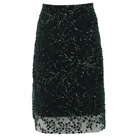 Falda midi de nylon verde con lentejuelas Blanca de Reformation