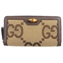 Cartera Gucci Bamboo Jumbo GG de lona