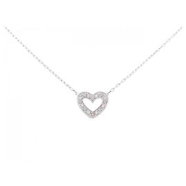 Autre Marque Colar de diamante rosa em ouro branco Au750
