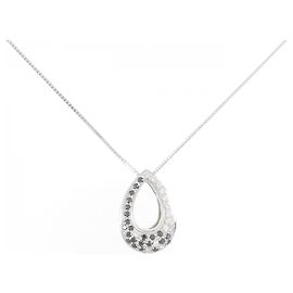 Autre Marque Diamant-Halskette aus Weißgold Au750