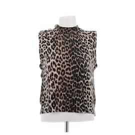Ärmelloser Pullover mit Leopardenmuster aus Wolle - Ganni
