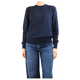 Marineblauer Wollpullover - Größe M - Alexander Mcqueen