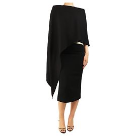 Erika Cavallini Schwarze asymmetrische Bluse - Größe L