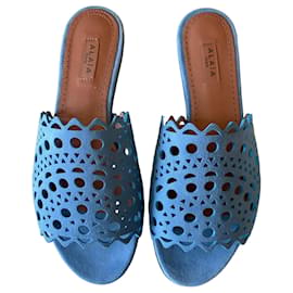Sandali Alaïa in Pelle Blu