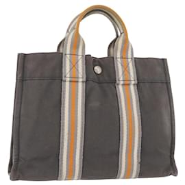 HERMES Borsa Fourre Tout PM in Tela Grigia Argento Auth BA11923 - Hermès