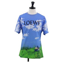LOEWE LOEWE �~ Studio Ghibli Mi Vecino Totoro Camiseta de Algodón Azul Auth 167192M