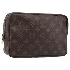 LOUIS VUITTON Monogram Trousse Toilette 23 Clutch Tasche M47524 LV Auth BAZ186