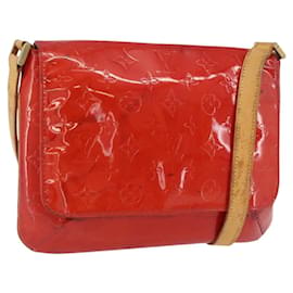 LOUIS VUITTON Borsa Thompson Street Monogram Vernis Rossa M91094 Auth BAZ450