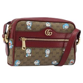 GUCCI Micro GG Supreme Doraemon Tasche aus PVC Beige Gold 647784 Auth ka3475SAM