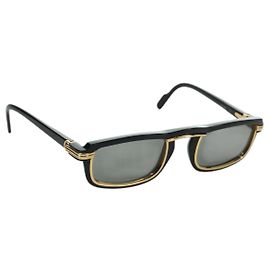 CARTIER Vertigo Sunglasses plastic Black Auth am11189SM