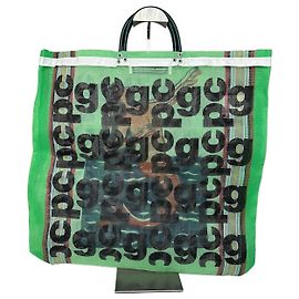 Comme Des Garcons Vintage Comme Des Garçons Polyester Tragetasche grün schwarz