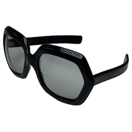Gafas de sol vintage Givenchy de gran tamaño en negro y azul