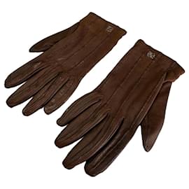 Vintage Loewe Madrid Lederhandschuhe braun