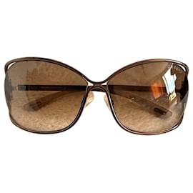 Occhiali da sole Tom Ford Eugenia TF 156 Marroni Metallo