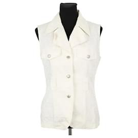 Weiße ärmellose Jacke - Fendi