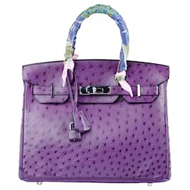 Hermès Birkin 30 in struzzo viola