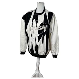 Vintage Kansai Yamamoto Crewneck Sweater Black White M - Autre Marque