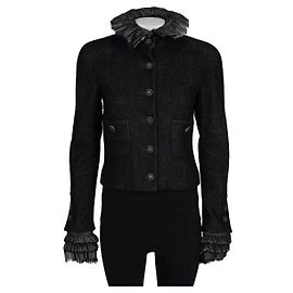 Giacca cropped nera Chanel 2013 NWOT Taglia 38 Usato