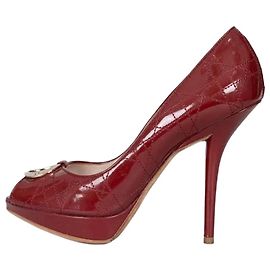 Tacchi in pelle verniciata rossa Christian Dior - Taglia 38 usati