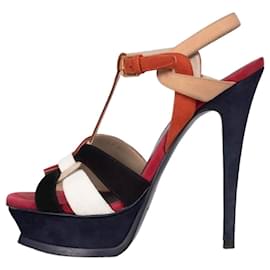 Sandali in suede bicolore Saint Laurent - Taglia 38 usati