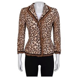 Alexander McQueen Cropped Tierdruckjacke IT 42 M gebraucht
