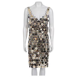 Autre Marque Impresionante vestido de metal plateado Paco Rabanne x H&M - Talla XL de segunda mano