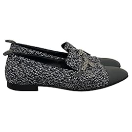 Mocassini a punta in tweed Chanel Taglia 37,5 Usati