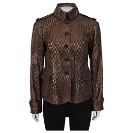 Burberry Braune Lederjacke Größe 42 S Gebraucht