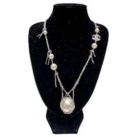 Collana Pendente Perla Chanel 2014 Argento usato