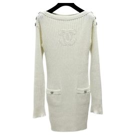 Chanel CC Logo Strickkleid Größe 34 Gebraucht