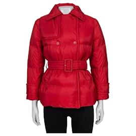 Giacca invernale imbottita rossa aderente Prada Taglia 38/XS Usata