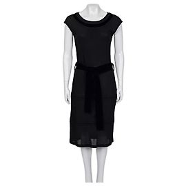 Schwarzes Samtbesatzkleid von Saint Laurent - Größe Groß (L) gebraucht